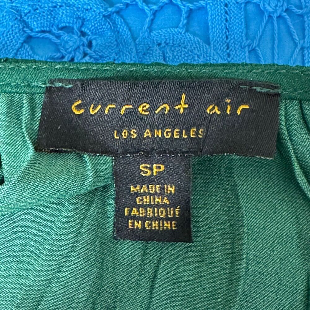 Anthropologie Current Air Sereia Dress Womens Small Dark Green Midi V Neck - Picture 6 of 8